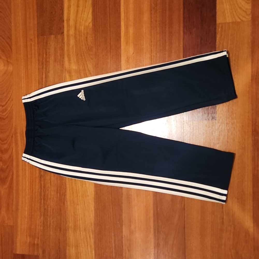 Adidas Boys Navy Blue Tricot Athletic Pants Size 7